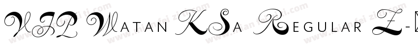VIP Watan KSa Regular Z字体转换